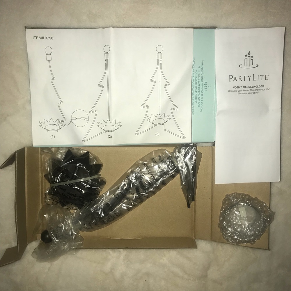 PARTYLITE WHISPERING PINES VOTIVE TREE 9.5” P9756 (Part of Set 1 of 2)